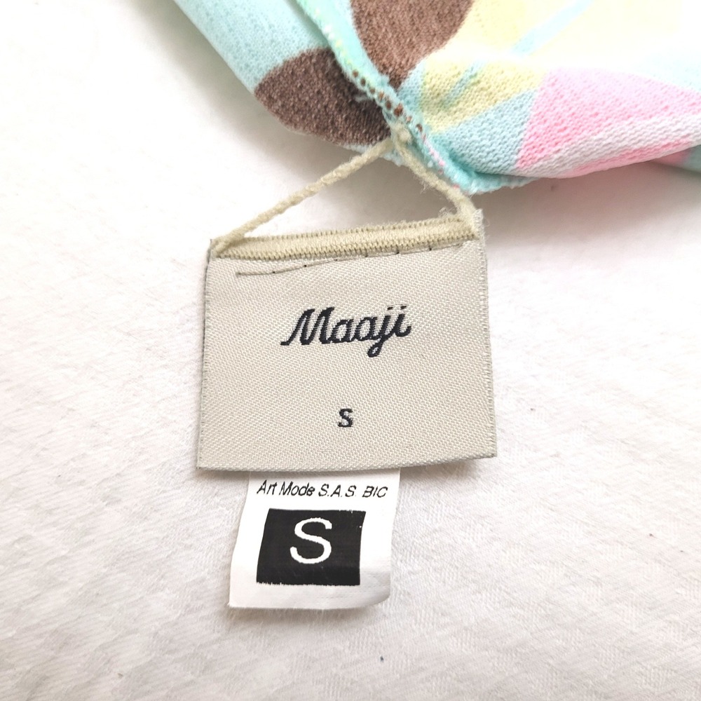 Maaji Swimsuit Cover Tropical Pastel Floral Print Ruffle Lattice Back Dress S - Picture 7 of 9